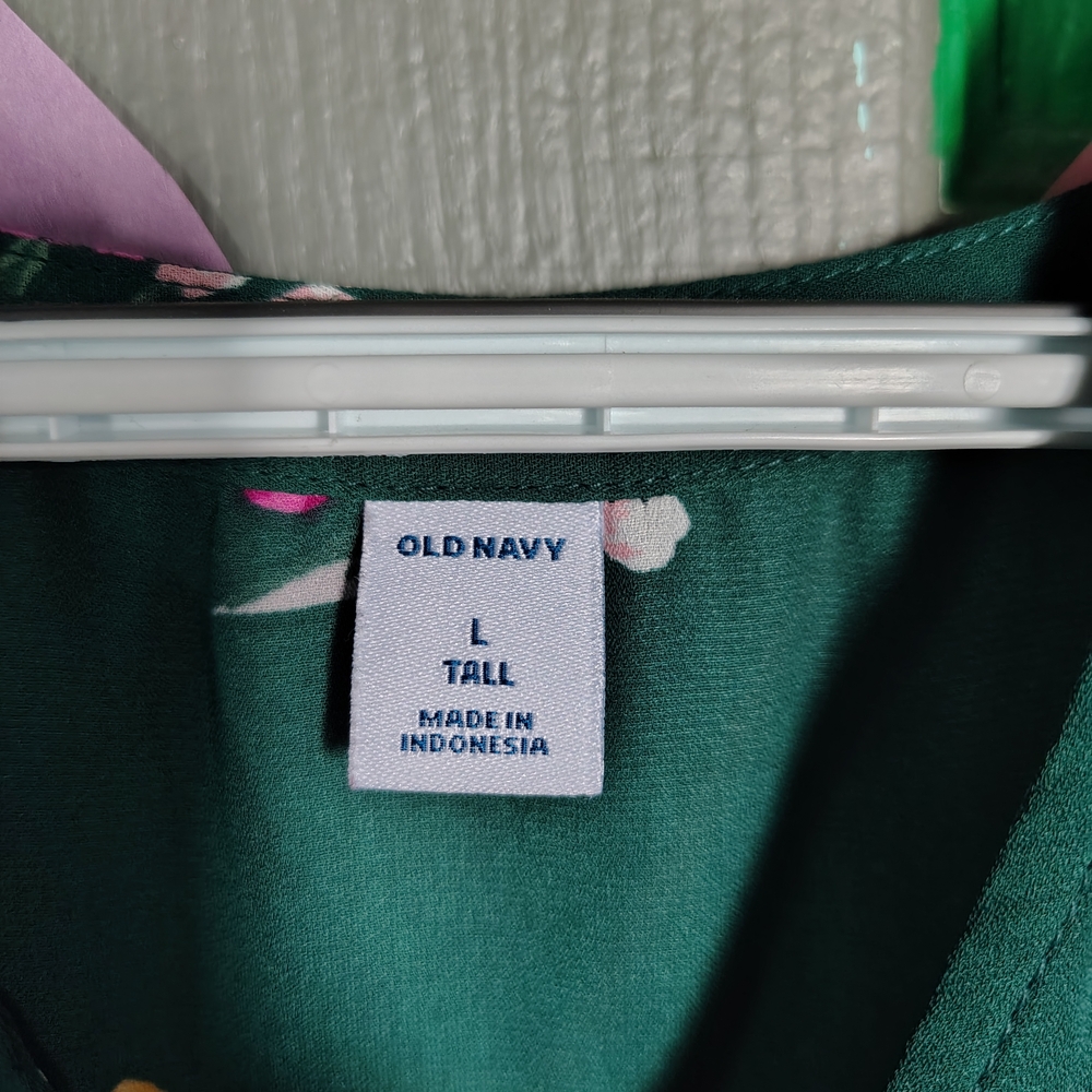 Old Navy Green Floral Dress